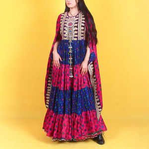 Vestido Afgano Kuchi de Terciopelo, Superventas, Disponible en Colores y Diseños Personalizados a Precio Negociable, Precio al por Mayor - Product Image 6