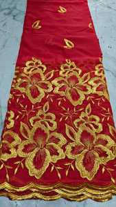 High Quality Woven Combed Cotton Voile <b>Fabric</b> Breathable Embroidery Traditional Multicolour Women's Thoub Lafaya Sudanese <b>Medium</b> - Product Image 5