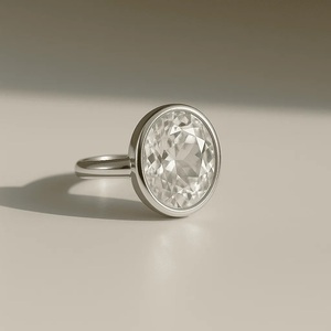 Anillo de Plata de Ley 925 con Circonita Natural, Anillo con Engaste de Garras, Joyería al por Mayor - Product Image 2