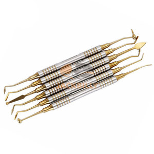 6 PCS Stainless Steel Dental Composite <b>Resin</b> Filling Spatulas <b>Kit</b> Filler Instruments Set for General Surgery - Product Image 1