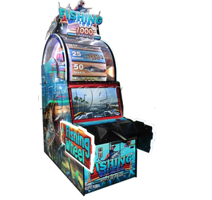 เครื่องเกมตกปลาแบบอาร์เคดสุดหรูหรา ใช้เหรียญ  พร้อมมือหมุนแบบอิเล็กทรอนิกส์  จำลองรอกตกปลา  แจกตั๋ว  โบนัสใหญ่  จ่ายรางวัลเยอะ - Product Image 1