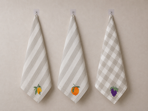 Serviette de cuisine en microfibre brodée sur mesure, chiffon à vaisselle à carreaux, séchage rapide, réutilisable, pour le nettoyage de la cuisine - Product Image 3
