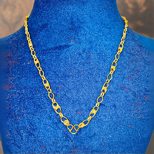 สร้อยคอทองคำ 22K สุดหรูสำหรับเด็กและวัยรุ่น ดีไซน์แบบอินโด-เวสเทิร์น ทนทาน สวยงาม โดดเด่นด้วยสไตล์ชาติพันธุ์ - Product Image 1