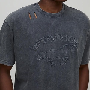 เสื้อยืดโอเวอร์ไซส์ทรงบ็อกซี่ พรีเมียม ผ้าฝ้าย 100% สไตล์วินเทจ ลุคย้อนยุคฟอกสี เสื้อยืดพิมพ์ลายตามสั่ง เสื้อยืดครอปสำหรับผู้ชาย - Product Image 3