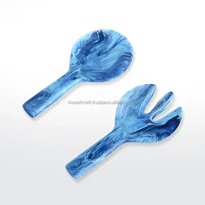 Juego de Servidores de Ensalada de Resina de Estilo Occidental Moderno con Mango Corto para Uso en Restaurantes, Hoteles y Hogares de Lujo, Utensilios de Mesa de Resina - Product Image 6