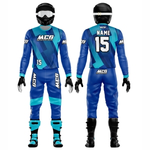 Vêtements de course de motocross et VTT respirants en tissu sublimé couleur fluo, tendance, vente en gros directe usine - Product Image 1