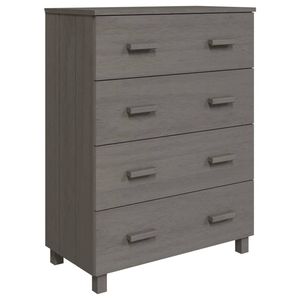 HAMAR Light Gray Solid Wood Pine <b>Sideboard</b> 31.1"x15.7"x40.7" - Product Image 2