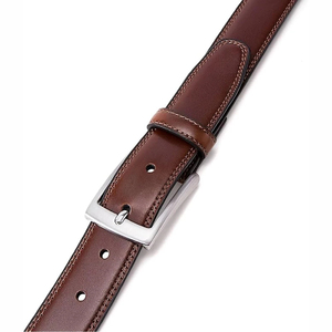 Ceinture Formelle en Cuir Véritable Noir Uni en Peau de Vache avec Boucle Ardillon Argentée Rectangulaire Durable et Ajustable pour Hommes et Femmes - Product Image 3