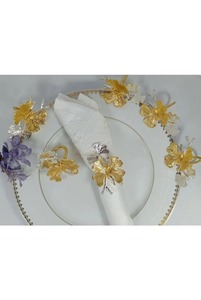 Anneau de serviette en métal motif papillon pour une décoration de table élégante, idéal pour les dîners de luxe, les restaurants, les mariages et l'aménagement intérieur, support fait main - Product Image 2