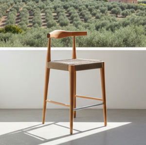 Mudi Luxury Strong Bar Chair Solid Teak Wood Natural Finish Scandinavian Design Eco-Friendly for Commercial Hotel Dining Outdoor - Product Image 3