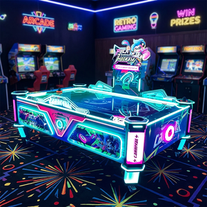โต๊ะแอร์ฮอกกี้ HGR สำหรับงานรื่นเริง ความต้องการสูง เครื่องเล่นเกมอาร์เคด 2 ผู้เล่น 400W 110V 220V ใช้เหรียญ ปรับแต่งได้ - Product Image 2