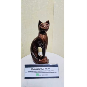 Brass American Style <b>Cat</b> Figurine Pet <b>Urn</b> - Product Image 1