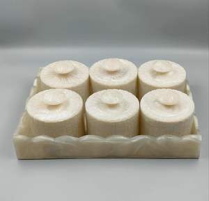 ภาชนะเรซิ่นสั่งทำพิเศษพร้อมฝาปิด สำหรับใส่เทียน เครื่องเทศ เครื่องสำอาง ขนม ของตกแต่งเครื่องประดับ และของตกแต่งโต๊ะ - Product Image 3