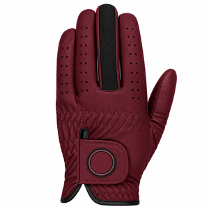 Guante de Golf de Cuero Genuino Gris, Transpirable, para Mano Izquierda, con Cierre de Velcro - Product Image 4