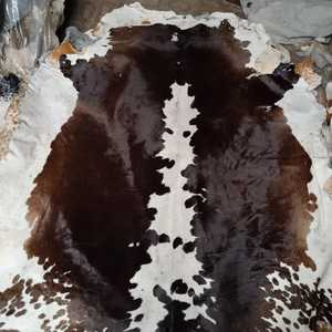 Genuine Cow Skin Leather Full Pelt Hair on Natural Black White Spotted Breathable Varsity Jacket with 100% Polyester Filling - Product Image 4
