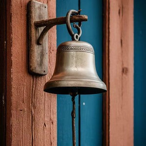 กระดิ่งประตูทองเหลืองแข็งแรงทนทานพร้อมการเคลือบที่ป้องกันการกัดกร่อน เหมาะสำหรับประตูรั้วกลางแจ้งและการตกแต่งทางเข้าสวน - Product Image 1