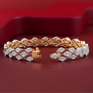 8.47 CT Marquise Princess Lab Grown Diamond Wide Tennis Bracelet 14K Two-Tone with 18K <b>Solid</b> Yellow <b>Gold</b> IGI Certified - Product Image 4