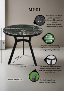 Three-legged Round Plastic <b>Table</b> With <b>Tiled</b> <b>Table</b> Top - A Perfect Outdoor <b>Garden</b> <b>Table</b> for a <b>Garden</b> Evening - Product Image 3