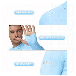 Men UPF 50+ Sun <b>Hoodie</b> <b>UV</b> <b>Protection</b> Long Sleeve Fishing Shirts Rash Guard Lightweight Breathable Quick Dry Moisture Wicking - Product Image 4