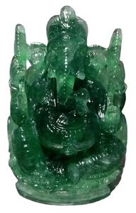 Acheter une belle Sculpture en Fluorite Ganesha Sculpture à la main Statue Figurine pidras naturelles cristal pierre de guérison - Product Image 4