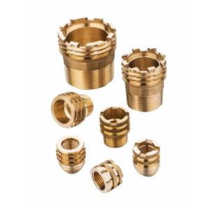 Brass Unheaded Screw-in Insert for Plastic and Metal Assembly Durable Industrial <b>Fastening</b> Component - Product Image 1