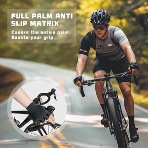 Gants de cyclisme mi-doigts hautement élastiques et respirants, pour sports de plein air, unisexes, en spandex, nouveau design, antidérapants, pour la course - Product Image 5