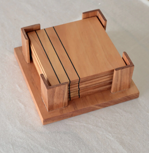 Wood Coaster & <b>Placemats</b> Set Wholesale Supplier Swan Coaster Holder Custom Acacia Wooden Coasters Coffee <b>Table</b> Decor - Product Image 6