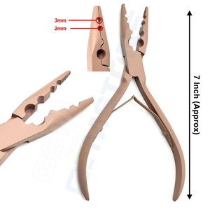 Pinzas Multifunción para Extensiones de Cabello de 7 Pulgadas, Herramienta de 2 Orificios para Micro Anillos y Nano Anillos de 2mm y 3mm, Pinza Profesional para Salón de Belleza - Product Image 3
