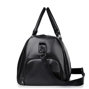 Bolsa de Viaje de Cuero Genuino para Hombre, Bolsa de Gimnasio con Cierre y Correa Ajustable, Bolsa de Fitness - Product Image 3
