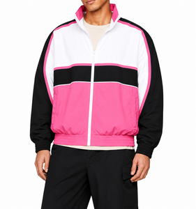 Ensemble survêtement streetwear pour homme, veste coupe-vent zippée, pantalon cargo, personnalisable OEM - Product Image 2