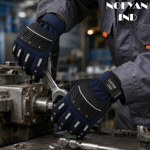 Guantes de Trabajo Resistentes con Logotipo Personalizado, Guantes de Seguridad Mecánicos Resistentes a Impactos TPR, Guantes de Trabajo Industriales Antideslizantes, OEM ODM - Product Image 3