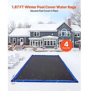 Confezione da 4 Tubi d'Acqua Angolari per Piscina 22.4 x 22.2 Pollici, Tappi a Vite Invernali Anti-perdita, PVC Resistente 0.4mm, per Coperture e Avvolgitori per Piscine a Freddo - Product Image 2