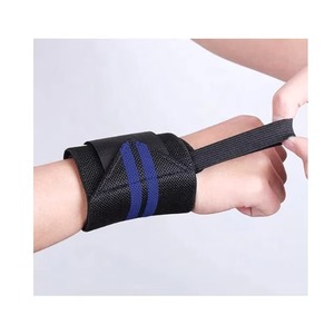 Attelle de poignet universelle en néoprène flexible avec rayures bleues, fermeture auto-agrippante, soutien sportif extérieur, réglable en coton pour la main et le poignet - Product Image 3