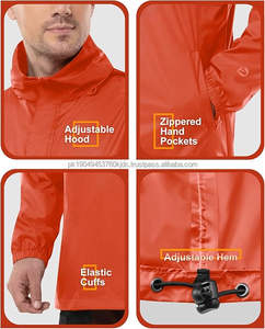 เสื้อแจ็คเก็ตกันลมแบบมีฮู้ด น้ำหนักเบา กันน้ำ เป็นมิตรกับสิ่งแวดล้อม ผลิตจากผ้า Oxford  แบบ Unisex  ซิปหน้า  ระบายอากาศได้ดี  ไซส์ใหญ่พิเศษ - Product Image 4