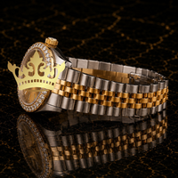 Reloj de Pulsera de Acero Inoxidable con Correa de Cuero Chapado en Oro, Elegante y Antiguo, de Moda y Calidad de Exportación, con Movimiento de Cuarzo para Hombre y Mujer