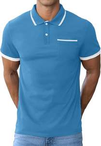 เสื้อโปโลโปรโมชั่นพร้อมพิมพ์ลายตามสั่ง สั่งซื้อจำนวนมาก เสื้อโปโลเรียบคุณภาพสูงสำหรับผู้ชาย ราคาขายส่ง - Product Image 2