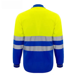 Camiseta de Trabajo Reflectante de Seguridad Vial de Manga Corta de Verano de Poliéster Fluorescente de Alta Visibilidad con Logotipo Personalizado - Product Image 2
