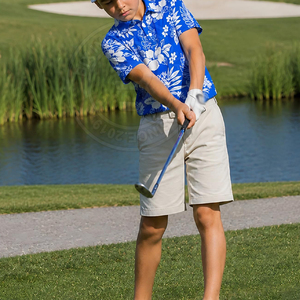 Polos de golf de secado rápido de primera calidad para jóvenes, mezcla de algodón suave, corte deportivo, para entrenamiento de golf, uso casual en la oficina y actividades al aire libre. - Product Image 3