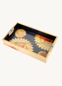 Bandeja para servir impresa en madera de la mejor calidad Bandeja para servir impresa en madera de diseño moderno artesanal a un precio razonable - Product Image 3