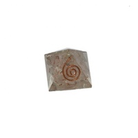 Dôme d'orgonite de tourmaline noire artisanale en pierre semi-précieuse