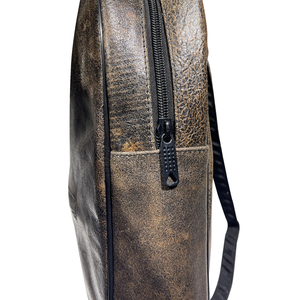 Mochila de Cuero Marrón Vintage con Bolsillo Frontal con Cremallera, Asa Superior, Fabricante Personalizado, para Viajes Diarios, Senderismo y Camping - Product Image 4