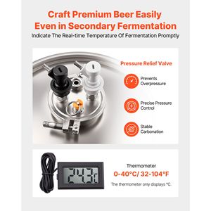 Cubo de Fermentación Cónico de Acero Inoxidable de 30L para la Elaboración de Vino y Cerveza, Capacidad de Presión de 15 PSI - Product Image 3