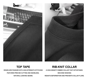 เสื้อยืดคอตตอนทรงโอเวอร์ไซส์ พิมพ์ลายโลโก้แบบ DTG สำหรับผู้ชาย ผ้าหนา คุณภาพสูง 300 GSM ทรงบ็อกซี่ สั่งทำได้ - Product Image 3