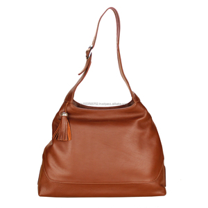 Bolsos Hobo de piel de vaca suave para mujer, venta al por mayor, logotipo personalizado, bolsos de mano de piel auténtica a la moda para uso diario - Product Image 2