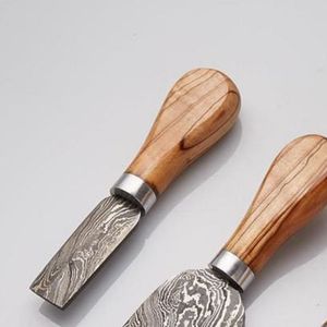 Cuchillo de Cocina Multiusos de Acero Inoxidable con Botón de Presión, Borde Dentado y Mango de Madera para Carne, Pescado, Verduras y Frutas - Product Image 3