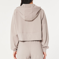Ensemble 2 pièces de qualité supérieure pour femmes : sweat à capuche court à manches longues et pantalon de jogging – Nouveaux ensembles de survêtements pour femmes