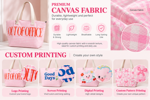 Bolso de mano reutilizable para mujer con estampado de cuadros, bolso de hombro con cremallera para el día a día - Product Image 5