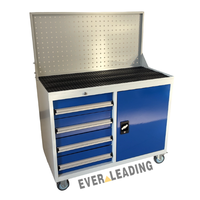 Armoire à outils mobile en métal robuste EVER LEADING, capacité de charge de 500 lb (LD-TC3002), rangement verrouillable, protection contre la corrosion pour