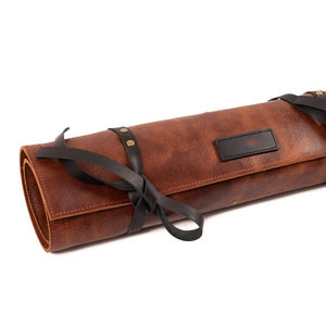 Estuche para Cuchillos de Cuero Genuino de Calidad, Resistente a Olores, Duradero y Ligero, Bolsa de Almacenamiento para Cuchillos de Chef, Organizador Profesional de Herramientas Culinarias - Product Image 3