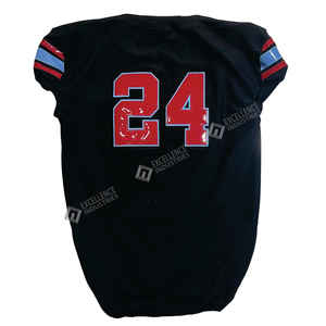 Nouvelle arrivée : Maillot de football américain confortable, léger, à manches courtes, avec nom d'équipe, technique sublimée, en twill. - Product Image 3